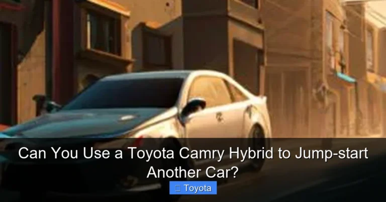 Can You Use a Toyota Camry Hybrid to Jump-start Another Car?