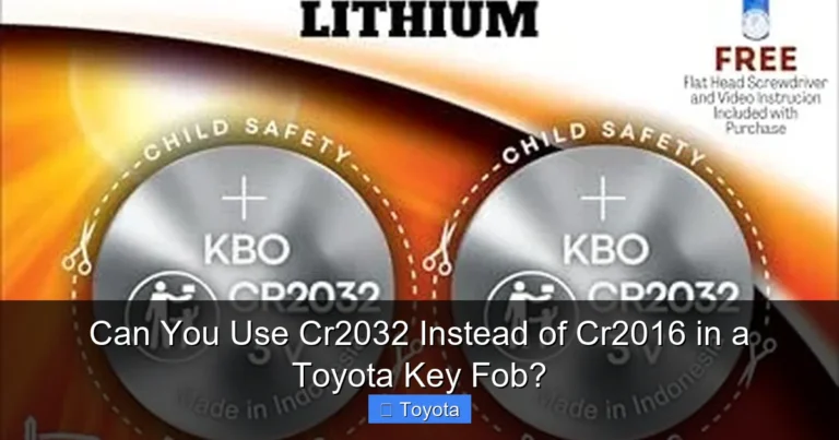 Can You Use Cr2032 Instead of Cr2016 in a Toyota Key Fob?