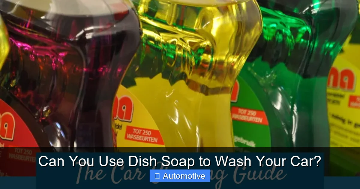 Can You Use Dish Soap to Wash Your Car?