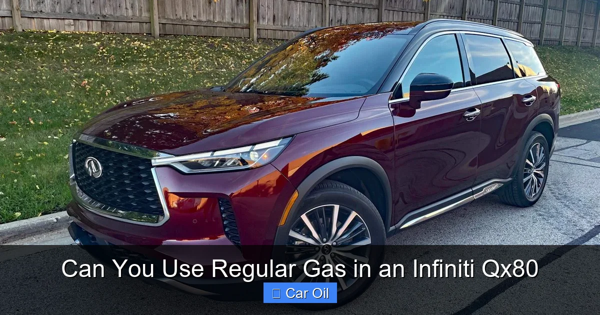 Can You Use Regular Gas in an Infiniti Qx80