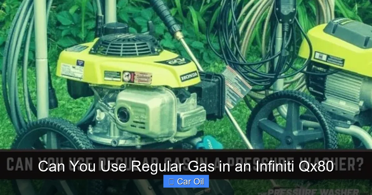 Can You Use Regular Gas in an Infiniti Qx80