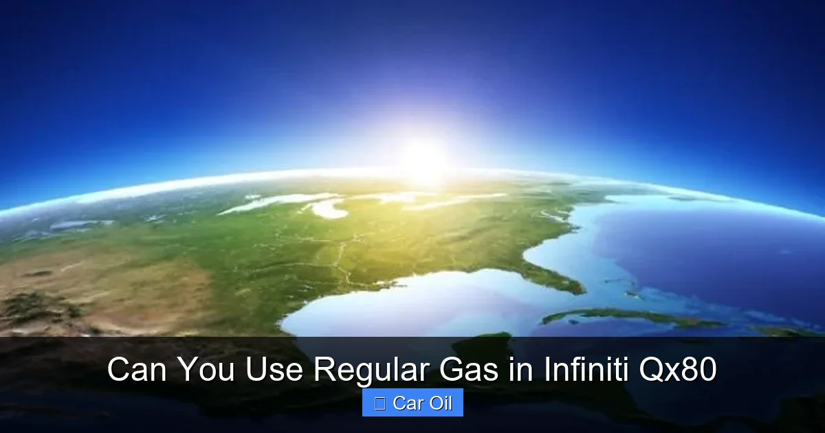 Can You Use Regular Gas in Infiniti Qx80