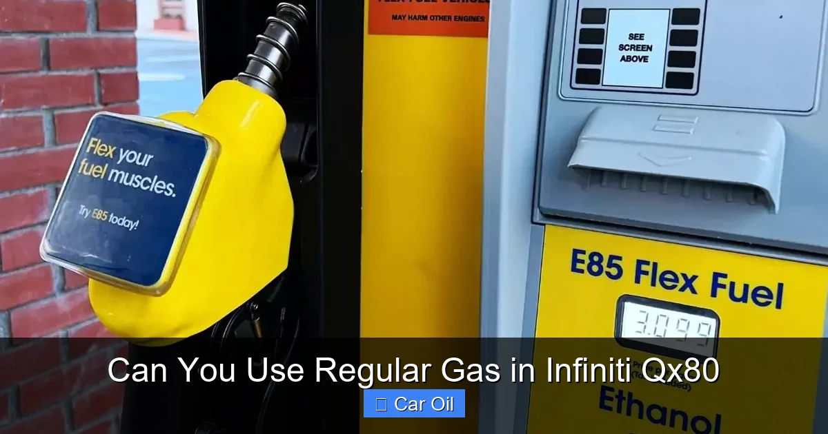 Can You Use Regular Gas in Infiniti Qx80