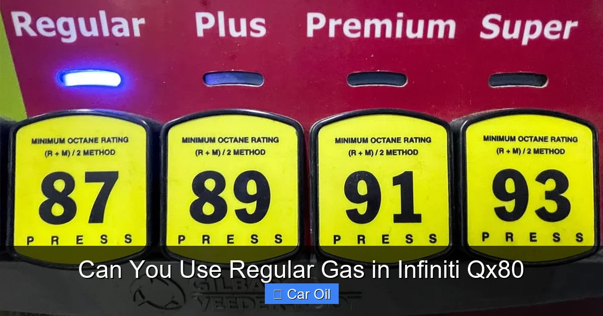 Can You Use Regular Gas in Infiniti Qx80