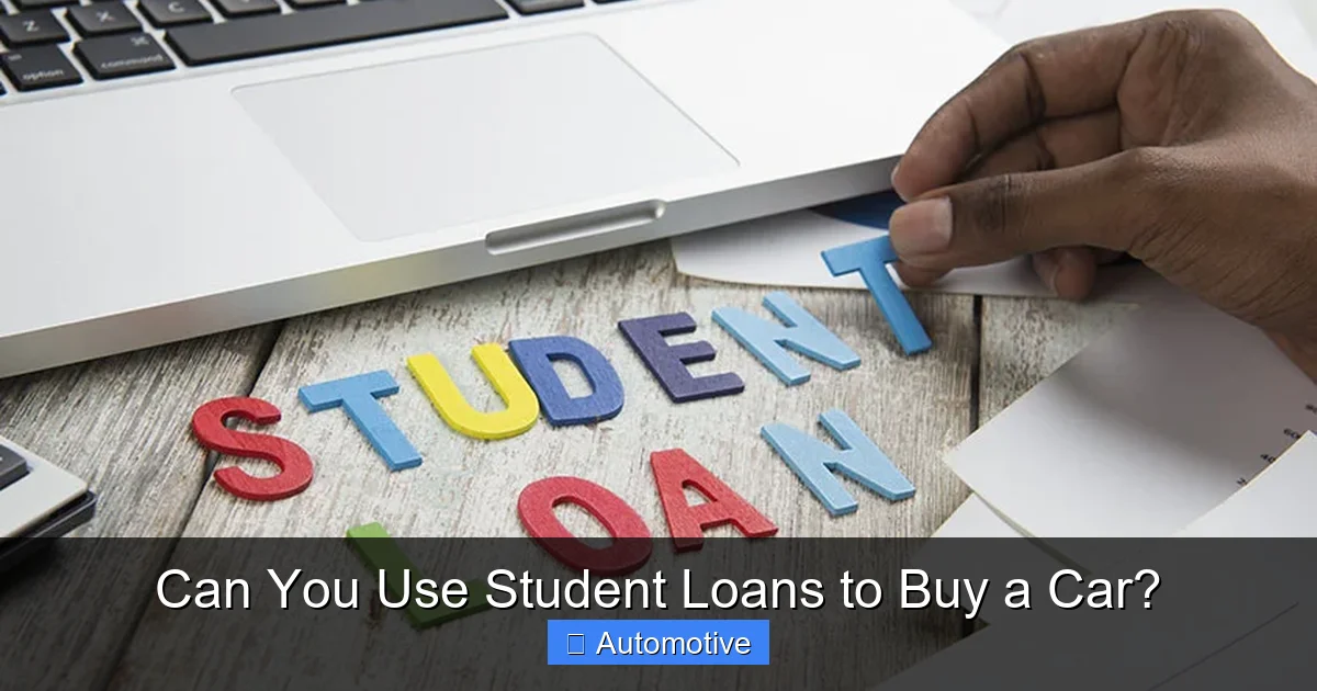 Can You Use Student Loans to Buy a Car?