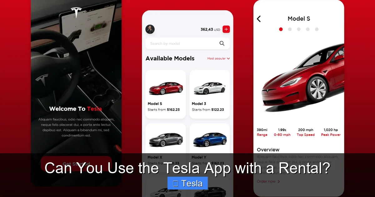 Can You Use the Tesla App with a Rental?