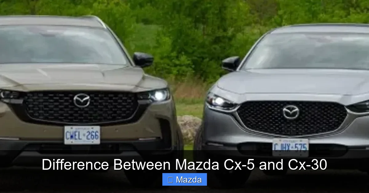 Difference Between Mazda Cx-5 and Cx-30