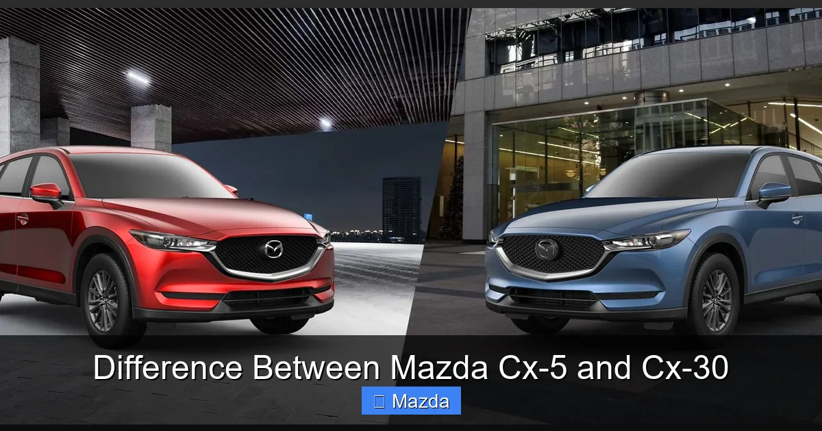 Difference Between Mazda Cx-5 and Cx-30
