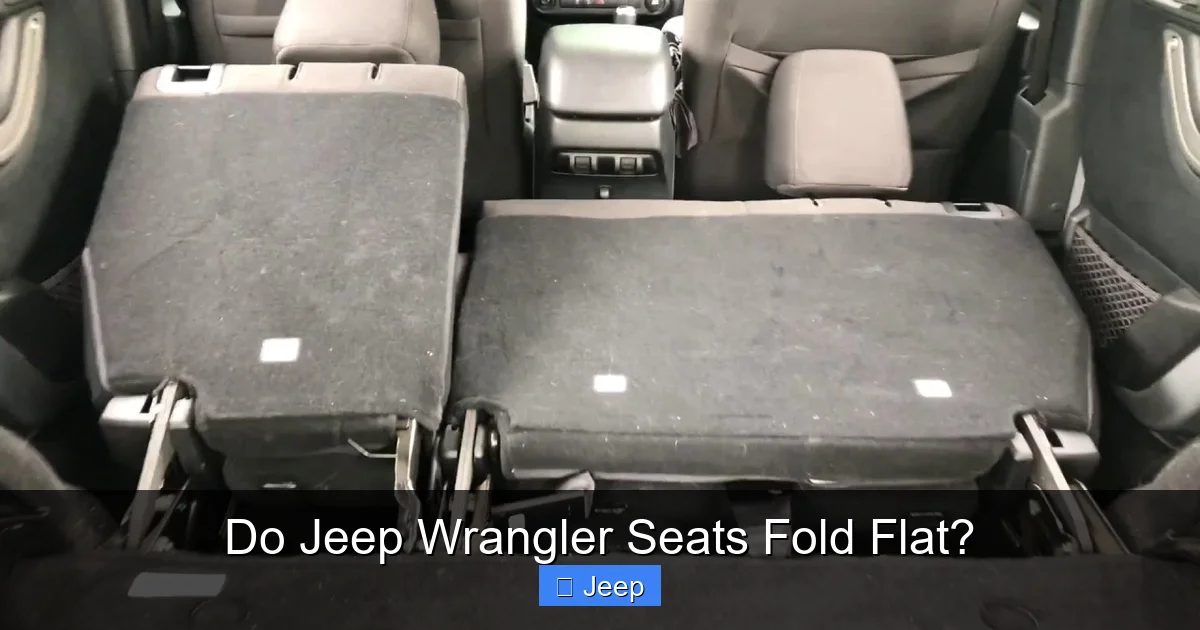 Do Jeep Wrangler Seats Fold Flat?