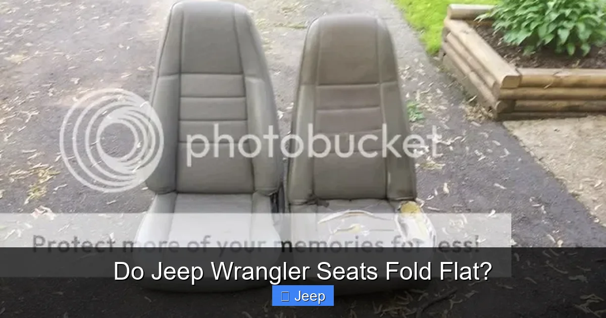 Do Jeep Wrangler Seats Fold Flat?