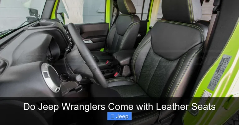 Do Jeep Wranglers Come with Leather Seats