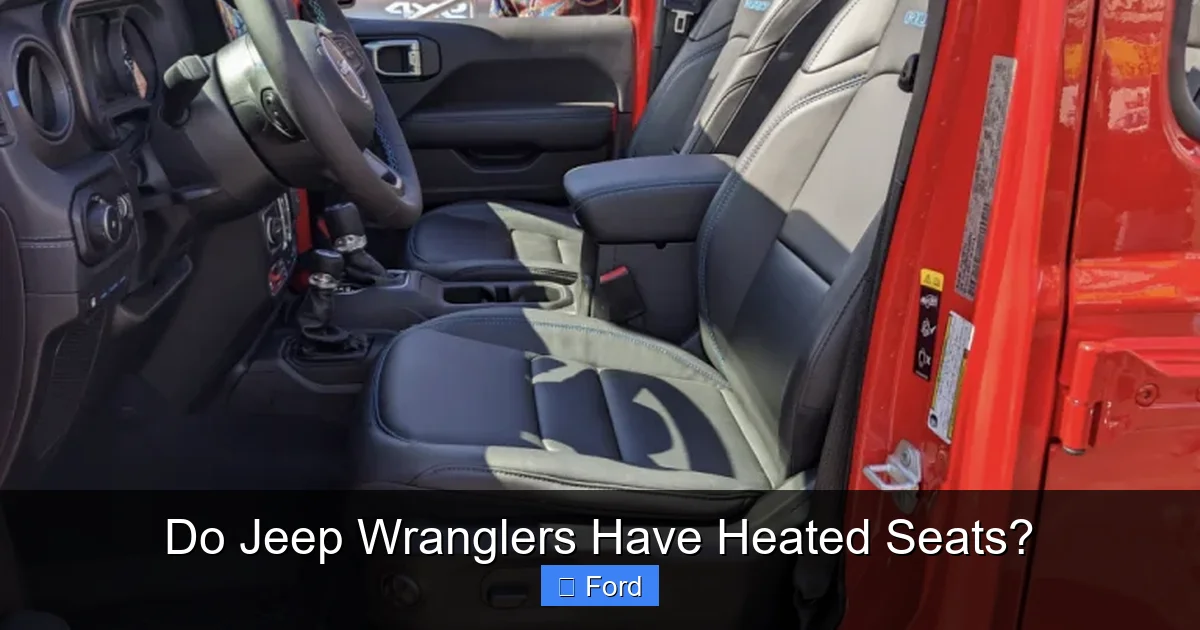 Do Jeep Wranglers Have Heated Seats?