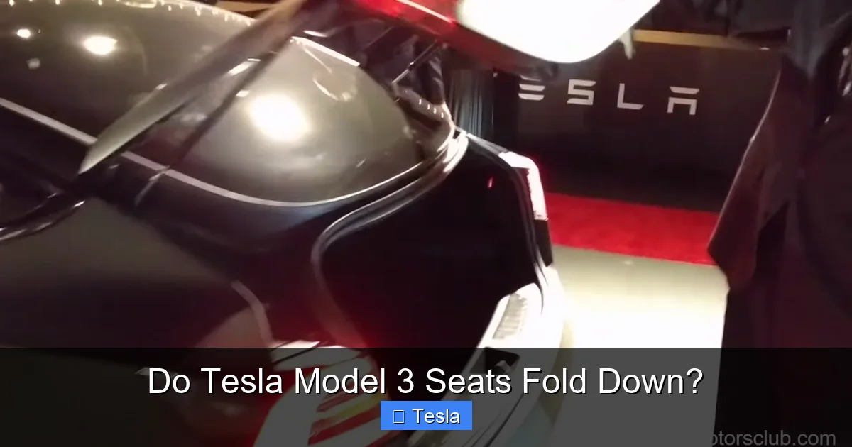 Do Tesla Model 3 Seats Fold Down?