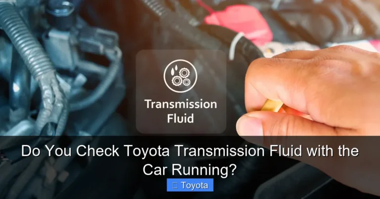 Do You Check Toyota Transmission Fluid with the Car Running?