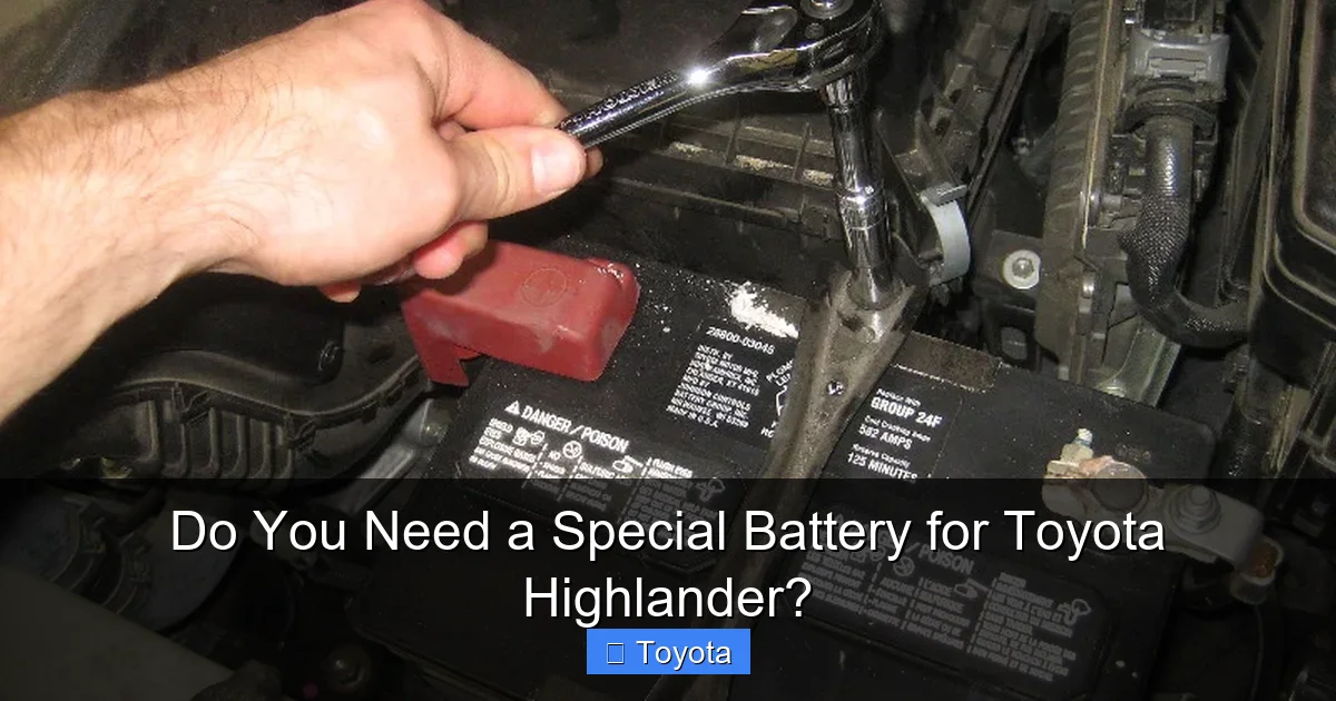 Do You Need a Special Battery for Toyota Highlander?