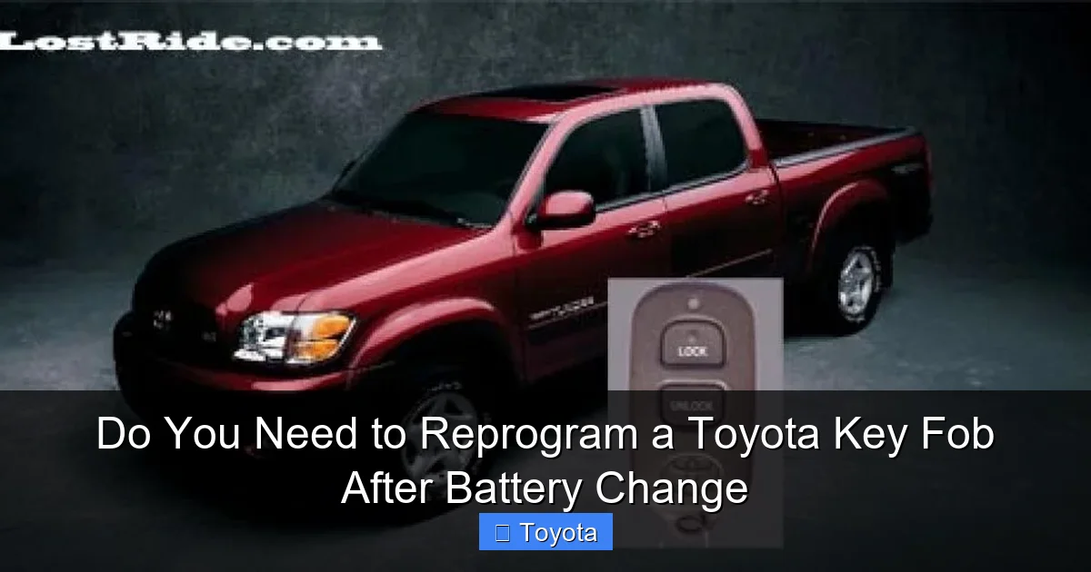 Do You Need to Reprogram a Toyota Key Fob After Battery Change