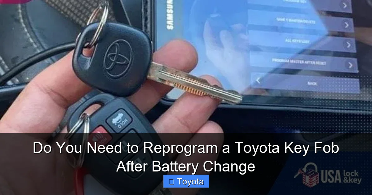Do You Need to Reprogram a Toyota Key Fob After Battery Change