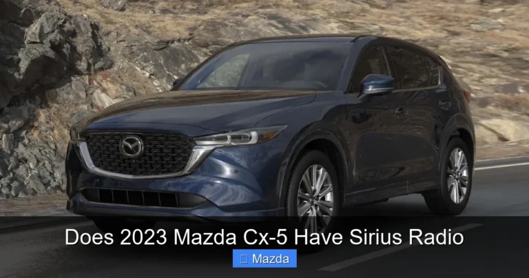 Does 2023 Mazda Cx-5 Have Sirius Radio
