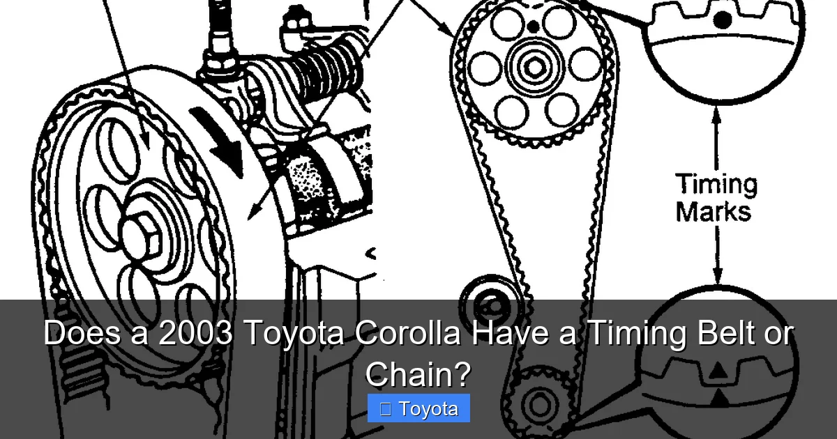Does a 2003 Toyota Corolla Have a Timing Belt or Chain?