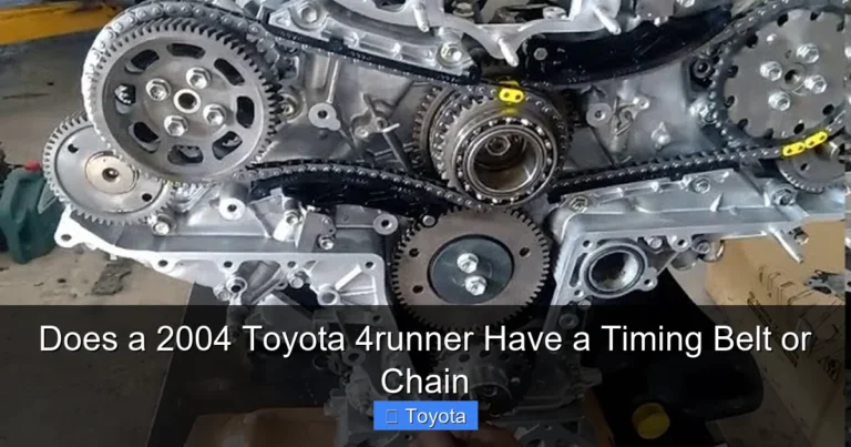Does a 2004 Toyota 4runner Have a Timing Belt or Chain