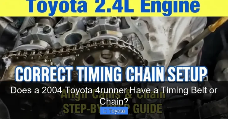 Does a 2004 Toyota 4runner Have a Timing Belt or Chain?