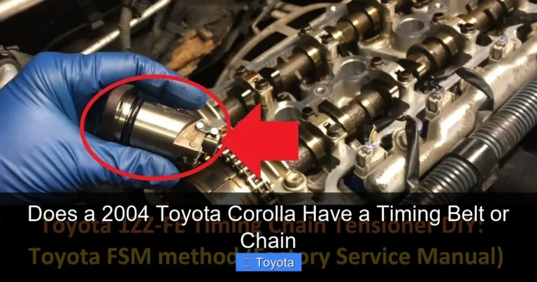 Does a 2004 Toyota Corolla Have a Timing Belt or Chain
