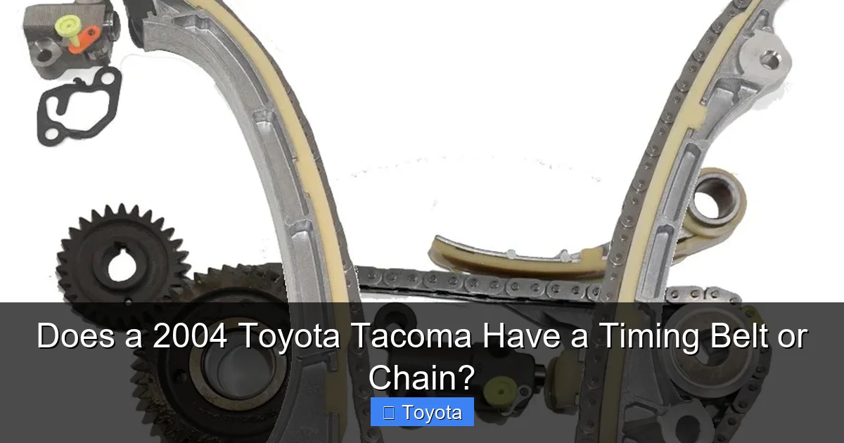 Does a 2004 Toyota Tacoma Have a Timing Belt or Chain?