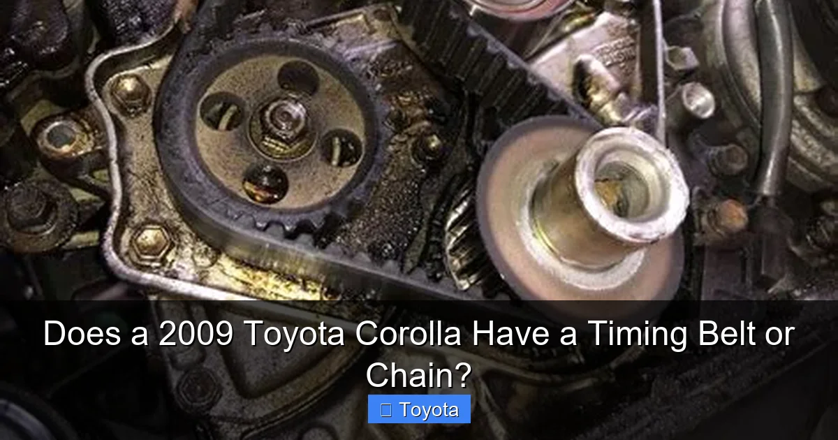 Does a 2009 Toyota Corolla Have a Timing Belt or Chain?