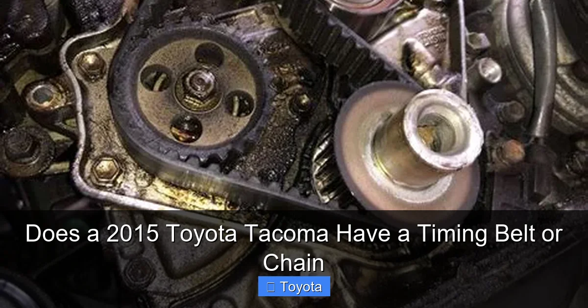 Does a 2015 Toyota Tacoma Have a Timing Belt or Chain