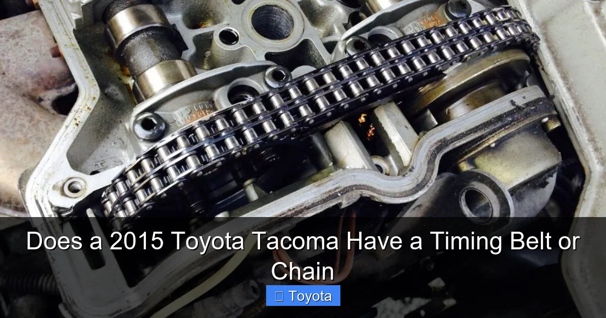 Does a 2015 Toyota Tacoma Have a Timing Belt or Chain