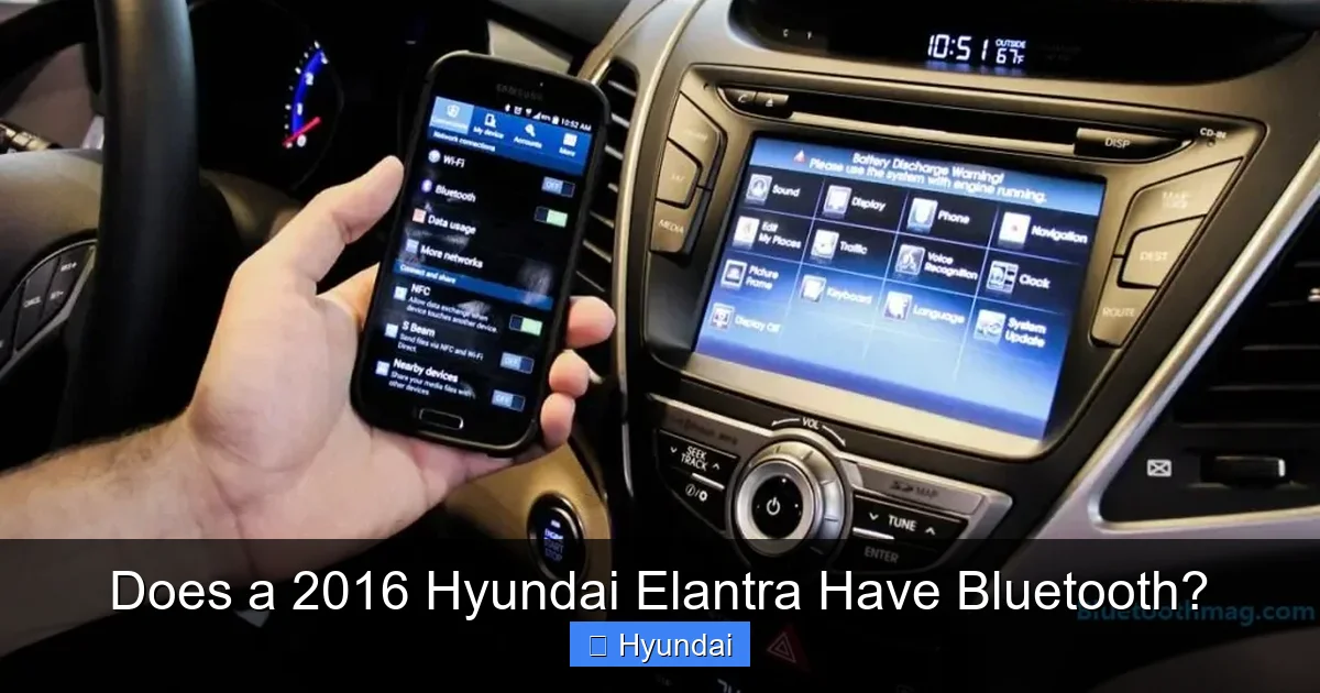 Does a 2016 Hyundai Elantra Have Bluetooth?
