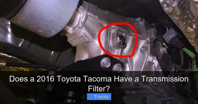 Does a 2016 Toyota Tacoma Have a Transmission Filter?