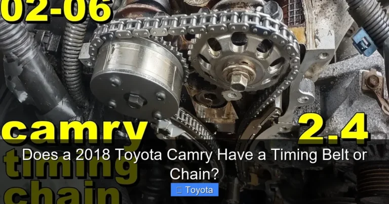 Does a 2018 Toyota Camry Have a Timing Belt or Chain?