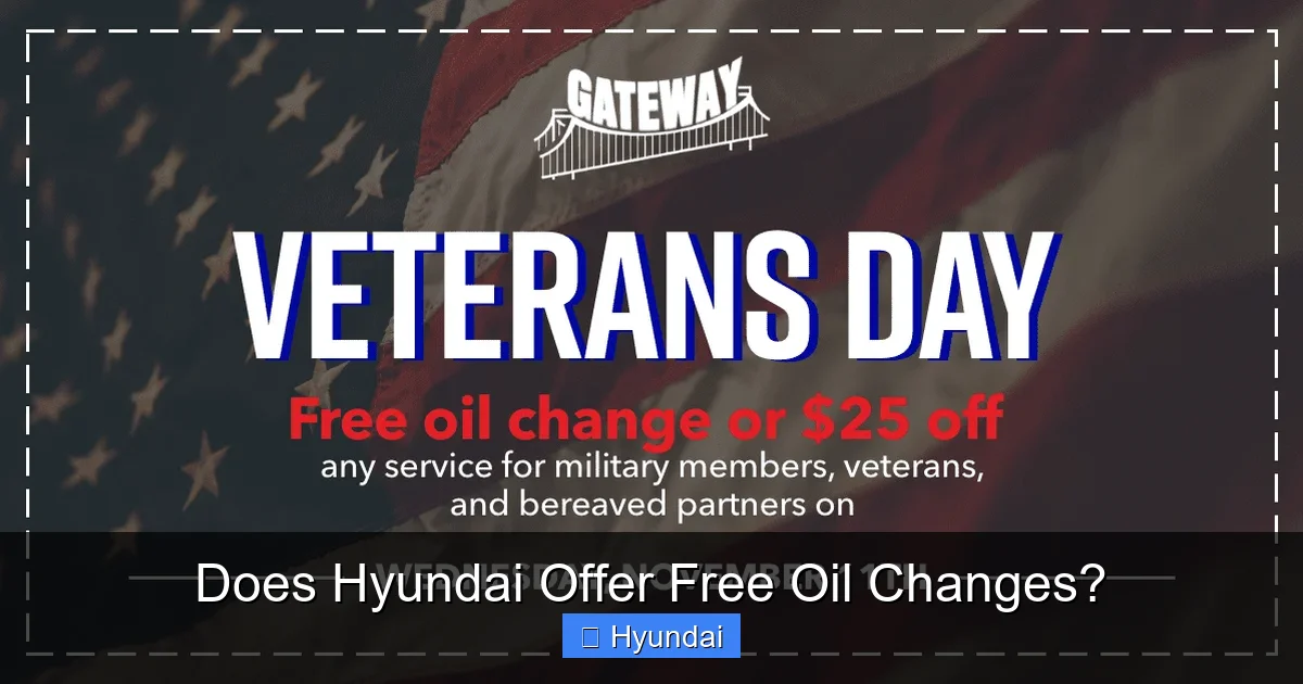 Does Hyundai Offer Free Oil Changes?