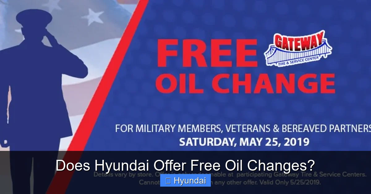 Does Hyundai Offer Free Oil Changes?