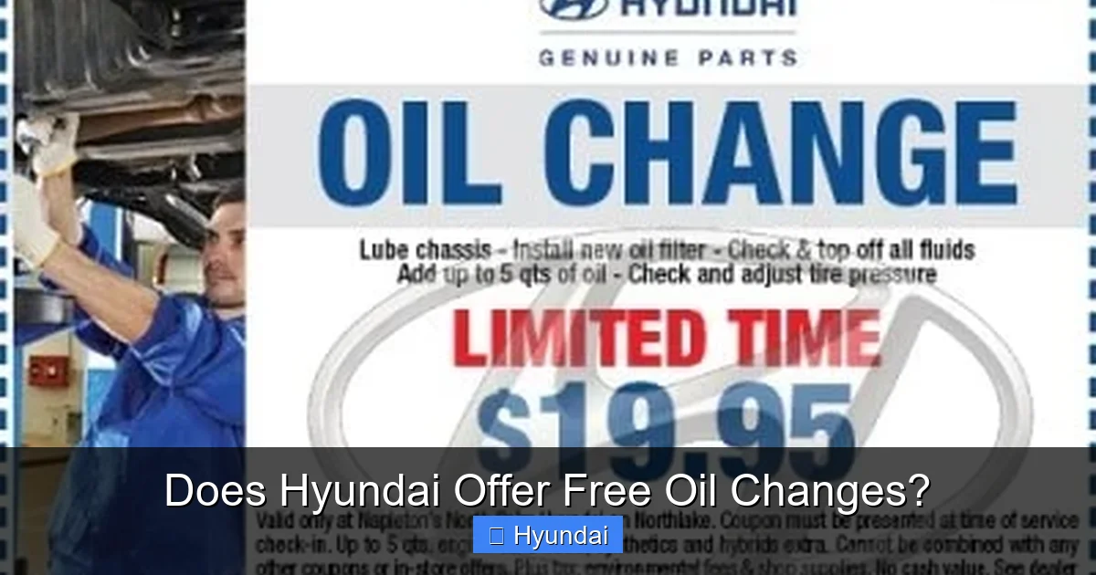 Does Hyundai Offer Free Oil Changes?