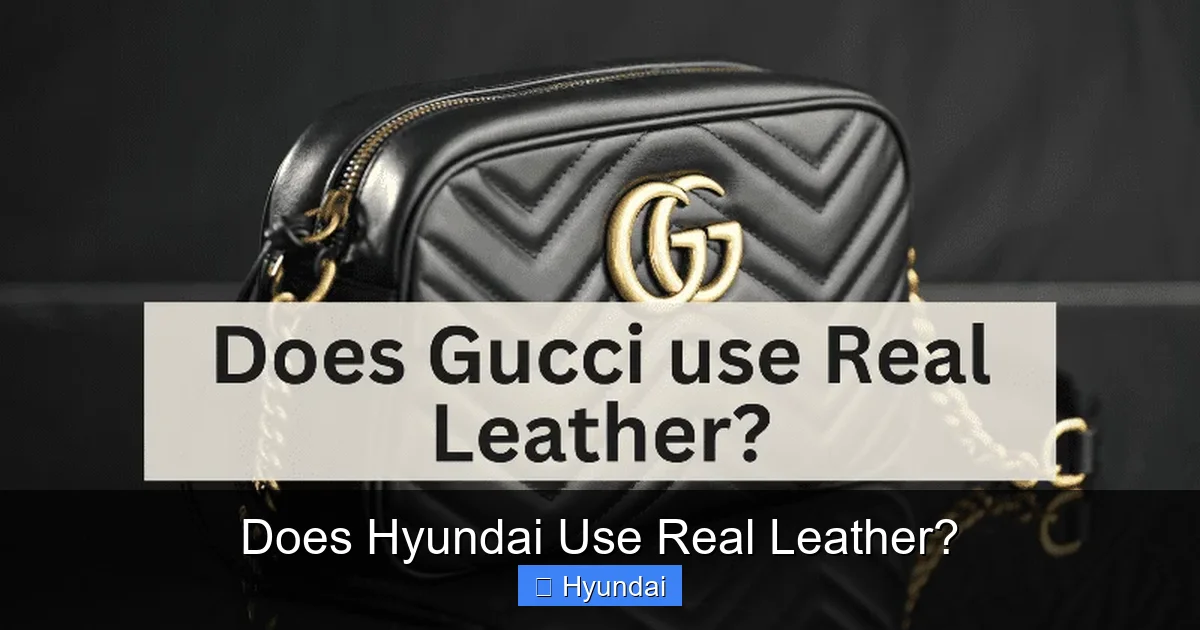 Does Hyundai Use Real Leather?
