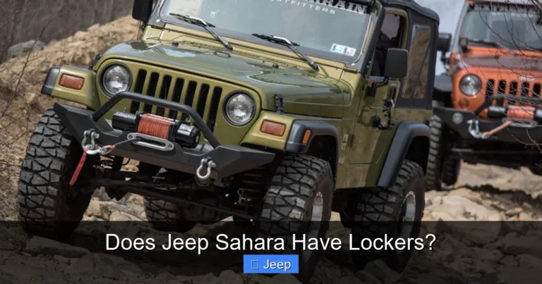 Does Jeep Sahara Have Lockers?
