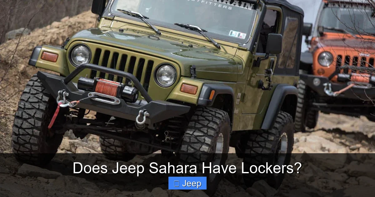 Does Jeep Sahara Have Lockers?