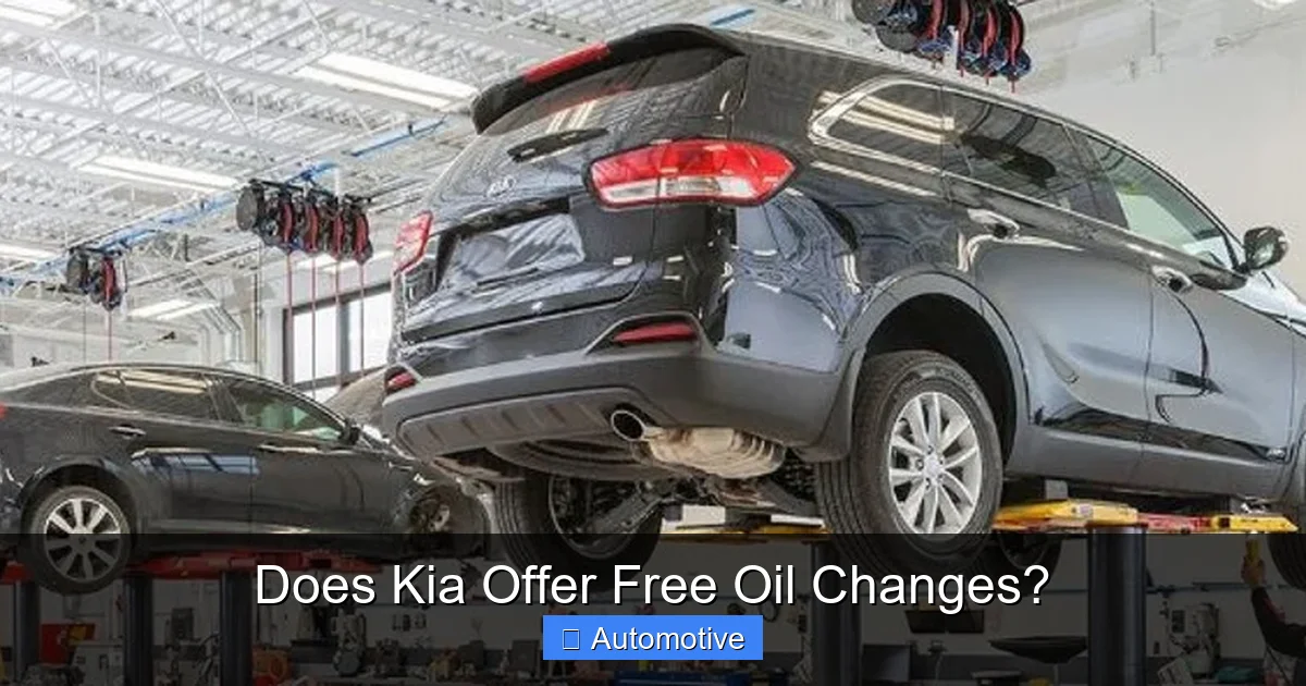 Does Kia Offer Free Oil Changes?