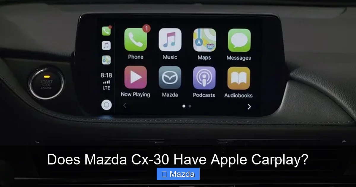 Does Mazda Cx-30 Have Apple Carplay?