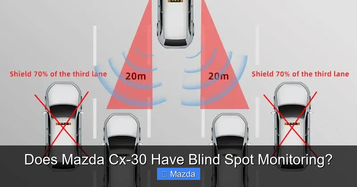 Does Mazda Cx-30 Have Blind Spot Monitoring?