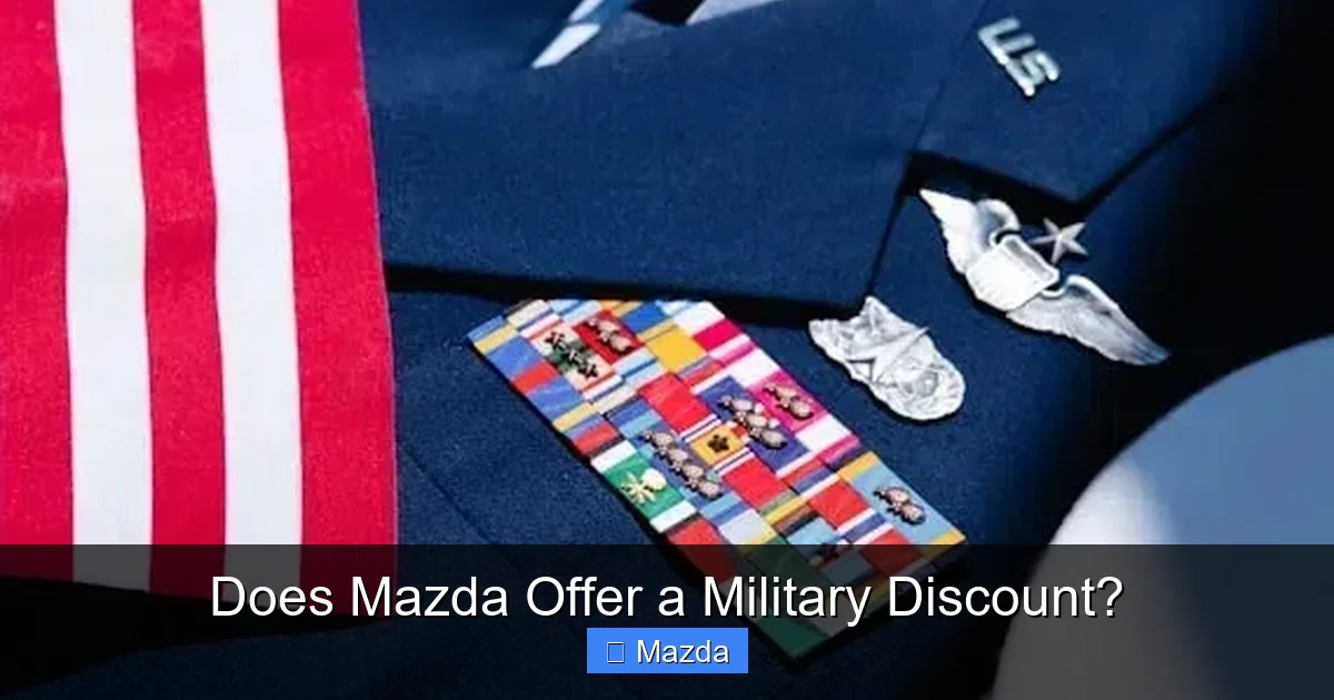 Does Mazda Offer a Military Discount?