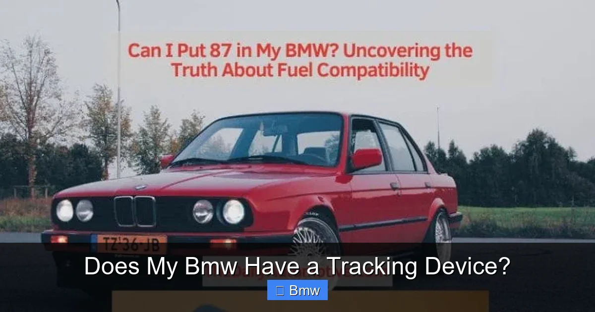 Does My Bmw Have a Tracking Device?