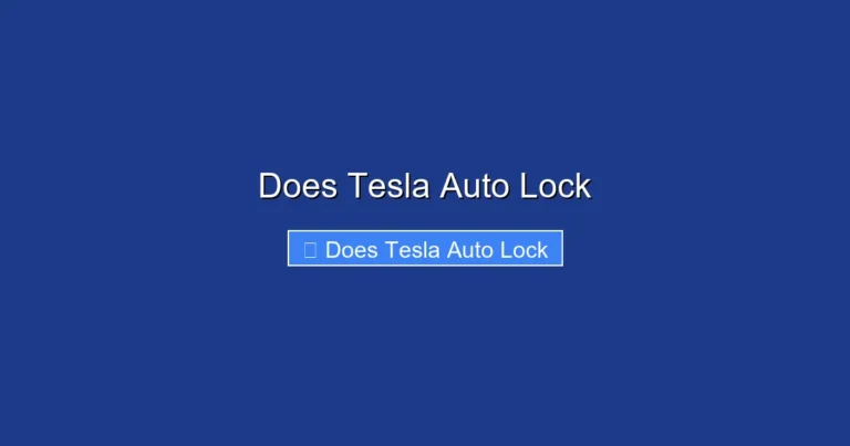 Does Tesla Auto Lock
