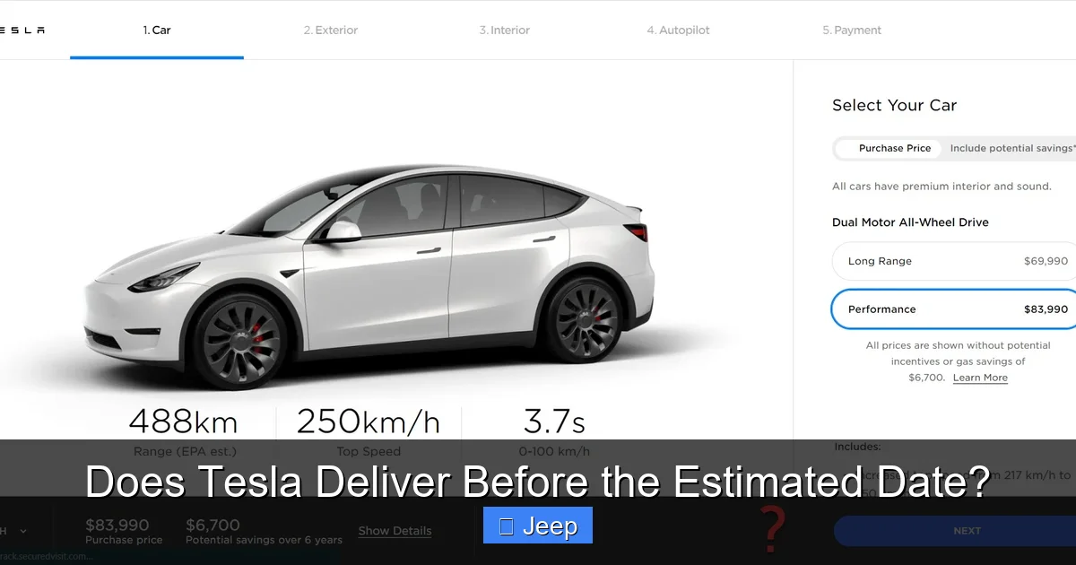 Does Tesla Deliver Before the Estimated Date?