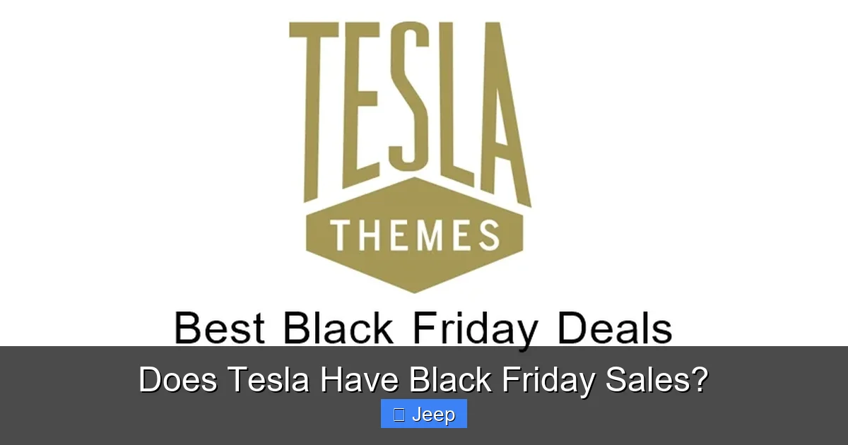 Does Tesla Have Black Friday Sales?