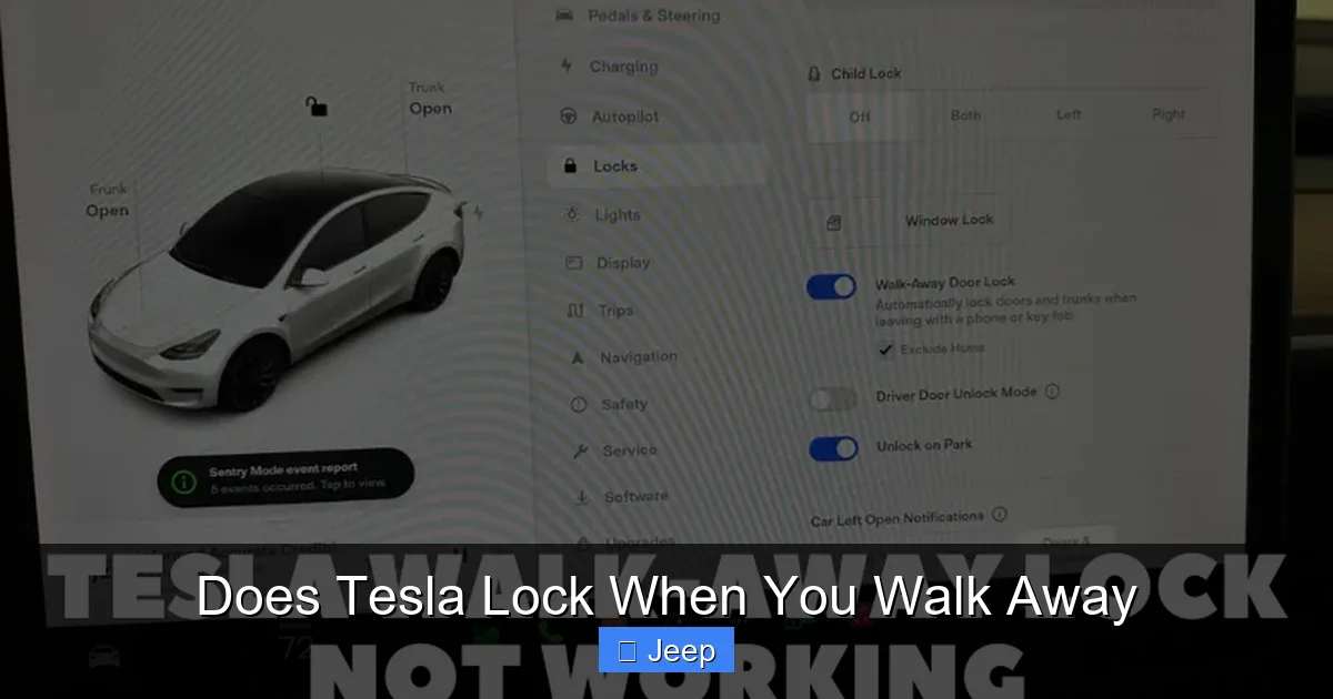 Does Tesla Lock When You Walk Away