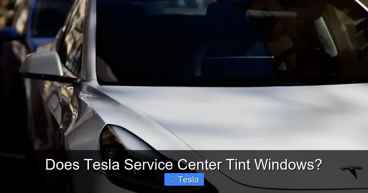 Does Tesla Service Center Tint Windows?