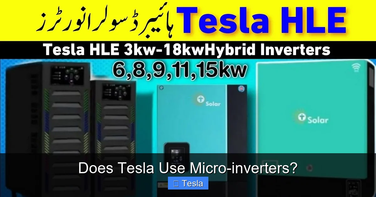 Does Tesla Use Micro-inverters?